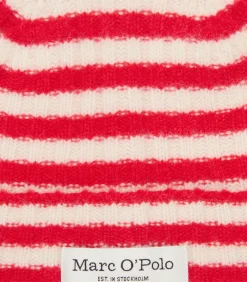 Marc O'Polo Gestreepte muts red
