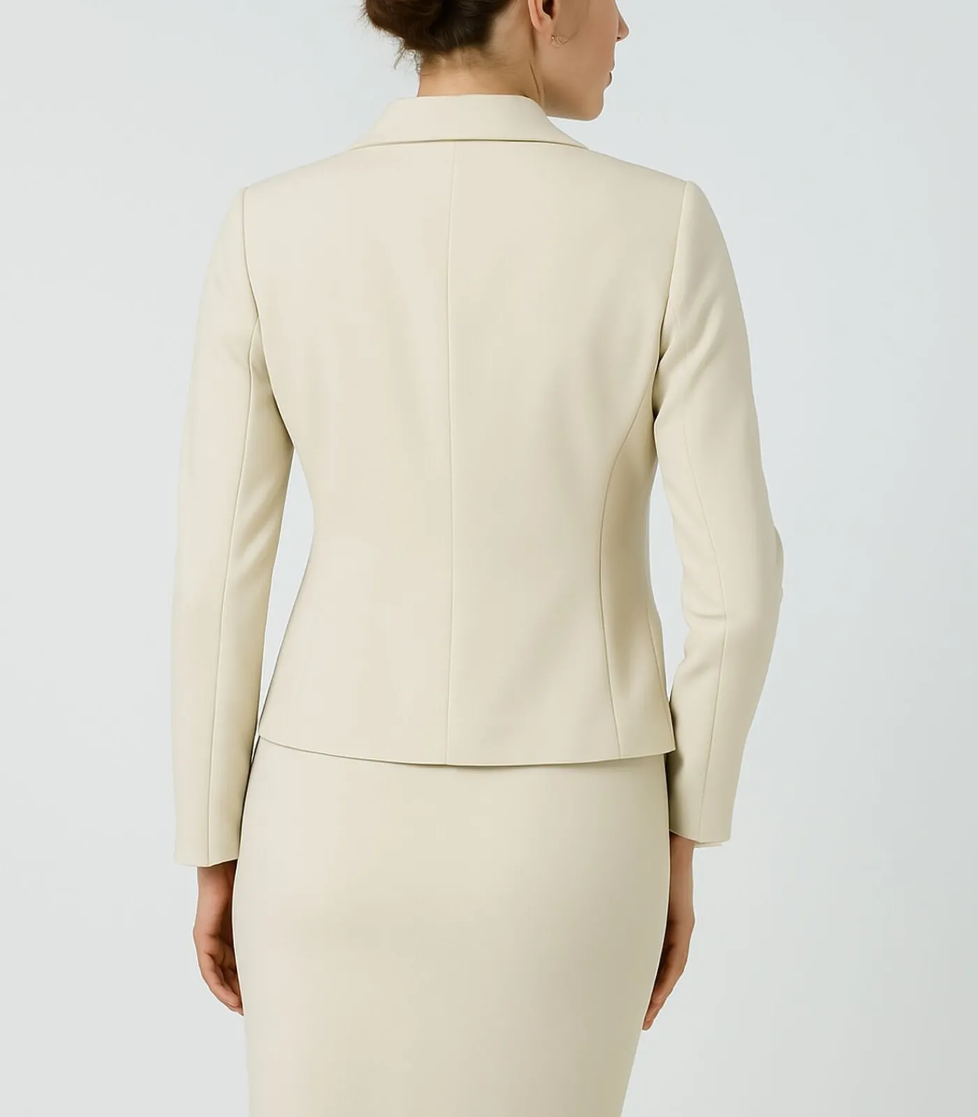 Conquista Getailleerde stretchgabardineblazer van katoen-viscosemix beige Hot