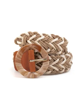 Fortex Gevlochten riem 4 cm Made in Belgium camel New