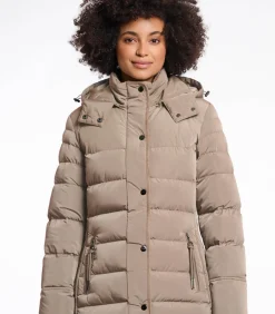 Rino&Pelle Gewatteerde jas met afneembare capuchon Toffee 38 brown Discount