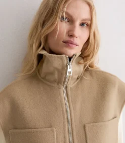 Marc O'Polo Gilet met rits relaxed brown Best
