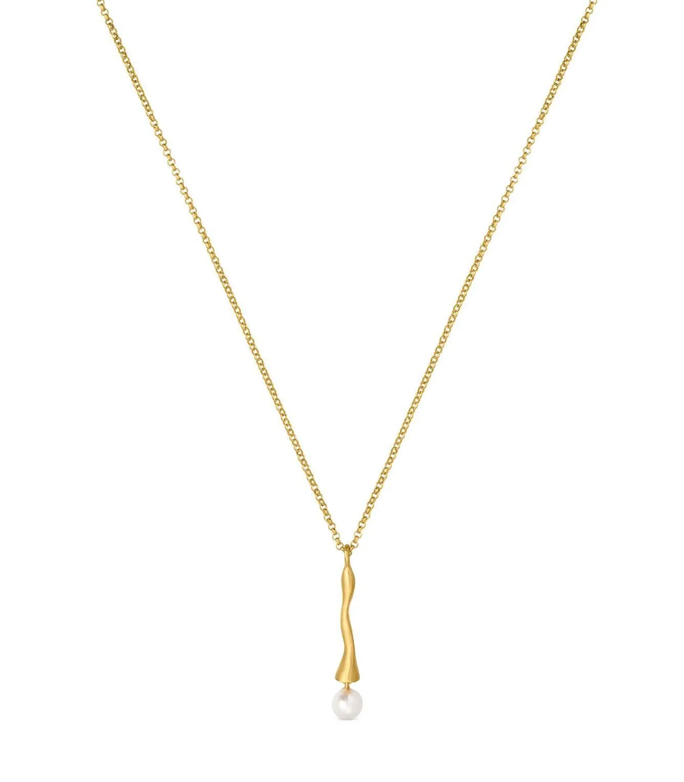 Joidart Gouden ketting Eclat met witte parel Sale