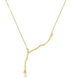 Joidart Gouden ketting Eclat met witte parel Outlet