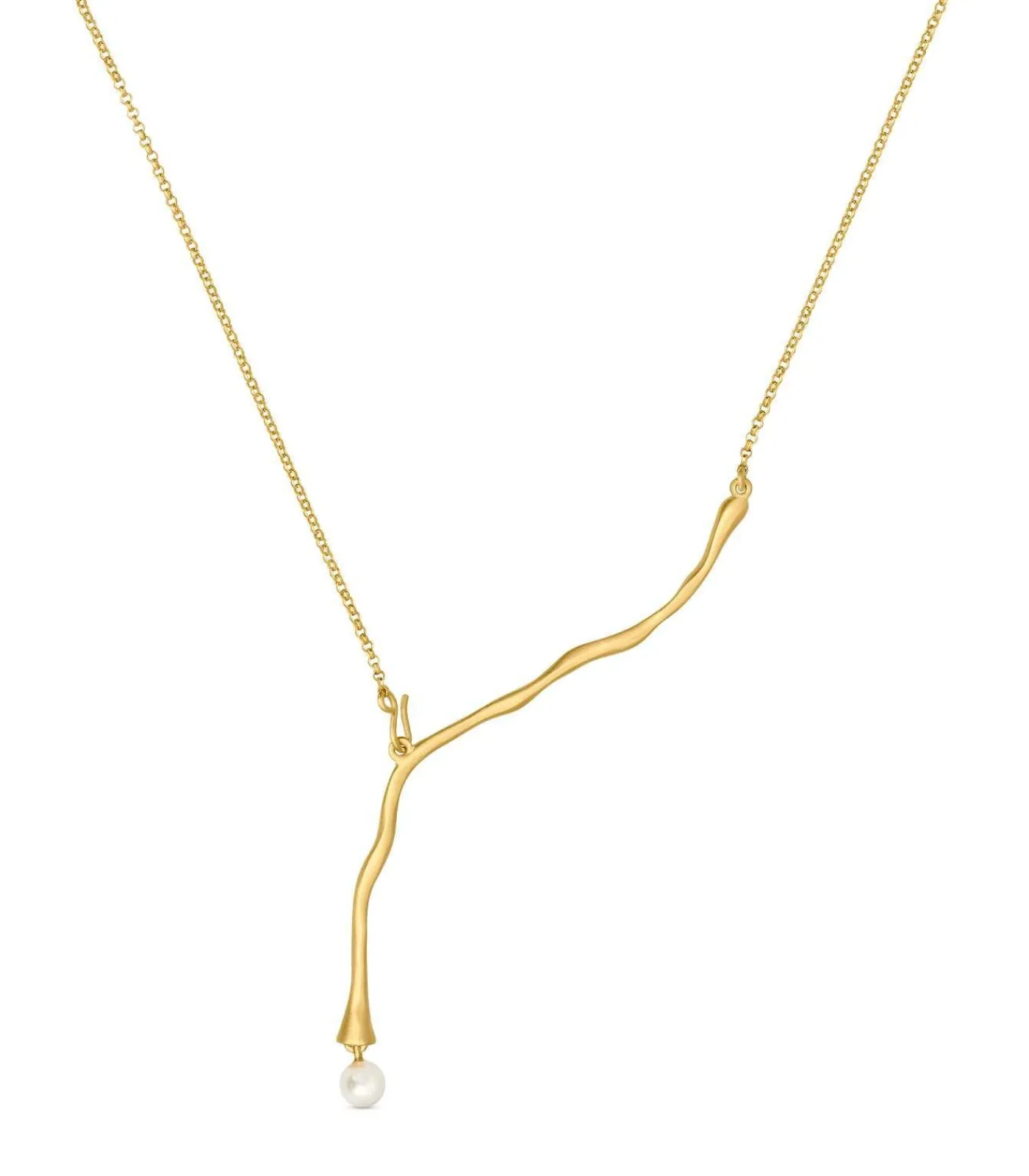 Joidart Gouden ketting Eclat met witte parel Outlet