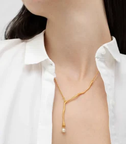 Joidart Gouden ketting Eclat met witte parel Outlet