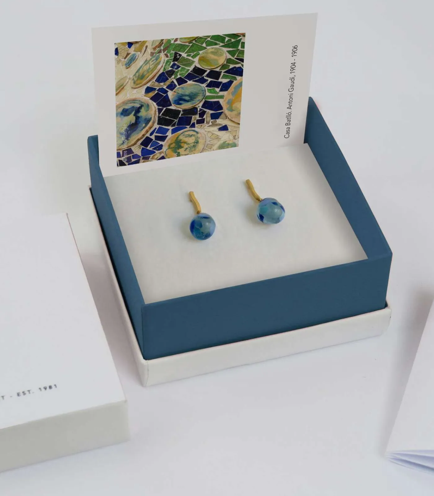 Joidart Gouden oorbellen Gaudí Jewelry blauw gold Discount