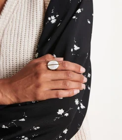 La Fée Maraboutée Gouden ronde ring met parelmoer whiteGold Online