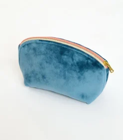 Banana Moon GRAPHITE LEYLAK Kobaltblauwe fluwelen pouch blue Clearance