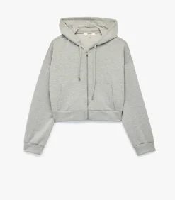 Koton Grijs Sweatshirt Lang Model met Capuchon gray Sale