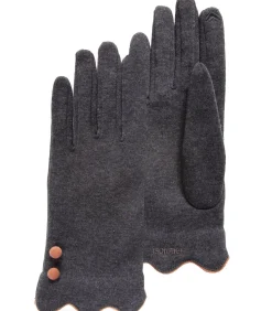 ISOTONER Grijze festonhandschoenen voor dames gray Outlet