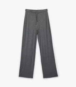 Koton Grijze Lange Wijd Uitlopende Broek met Elastische Taille gray Discount