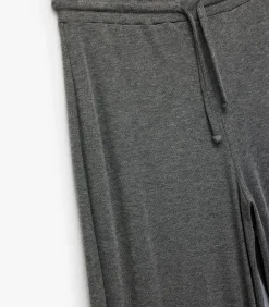 Koton Grijze Lange Wijd Uitlopende Broek met Elastische Taille gray Discount