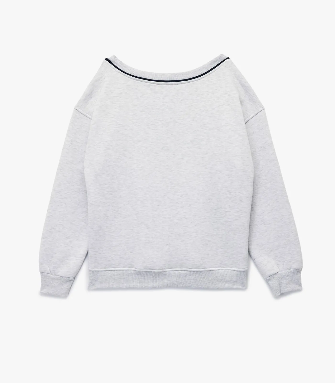 Koton Grijze Oversized Sweatshirt V-hals Lange Mouwen lightGrey Best