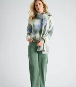 Marie Méro Groene broek 5-pocket in velours green New