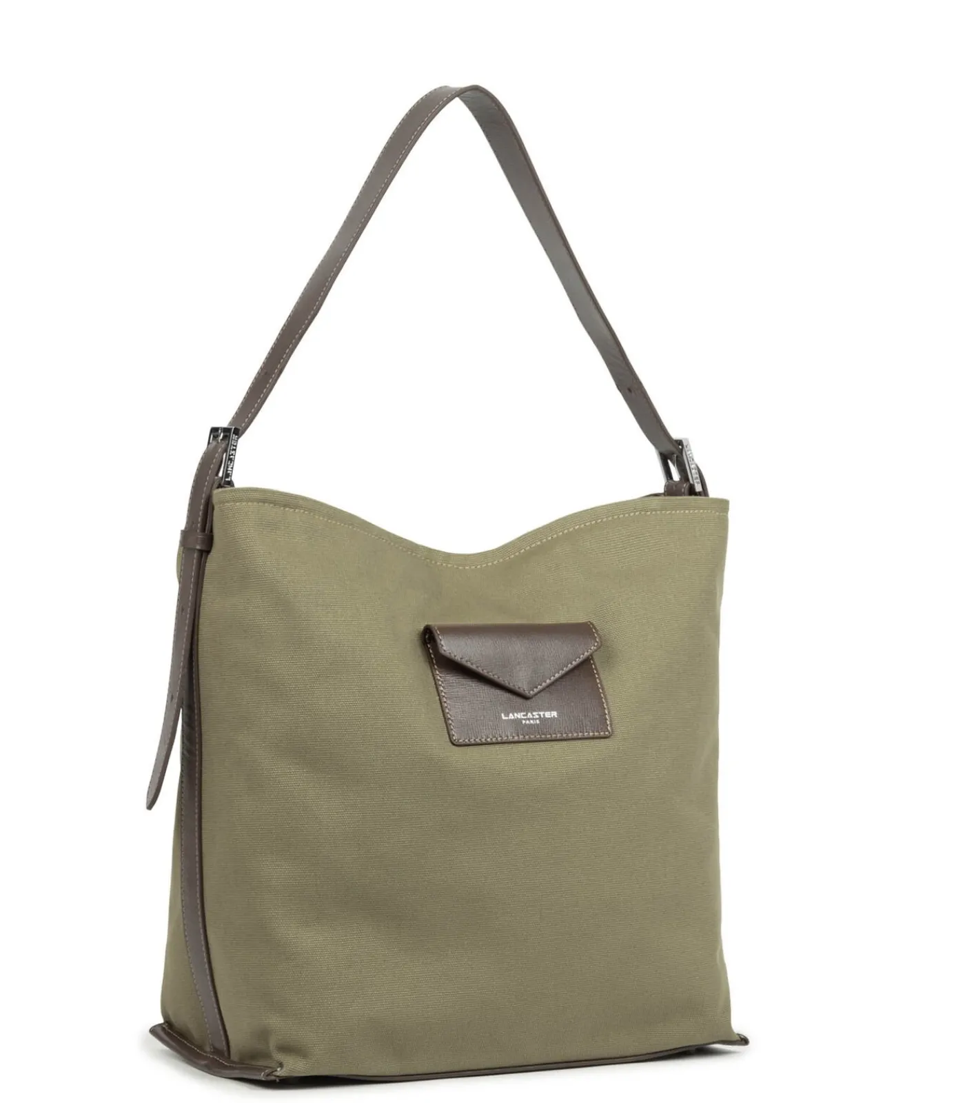 LANCASTER Grote bucketbag – Canvas KBA khaki