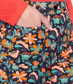 La Fiancée Grote fluwelen broek SAYA orange Best