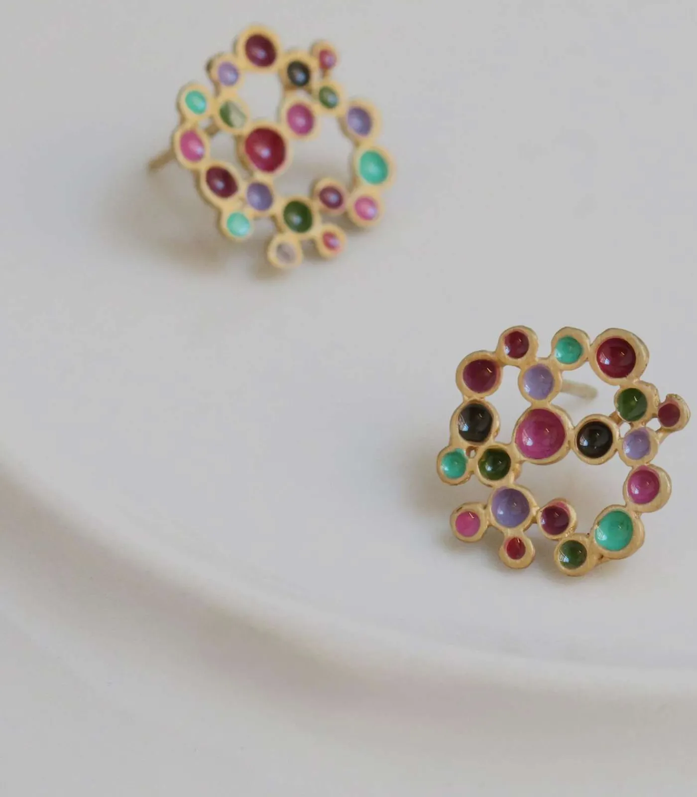 Joidart Grote gouden oorbellen Candy Colours gold Online