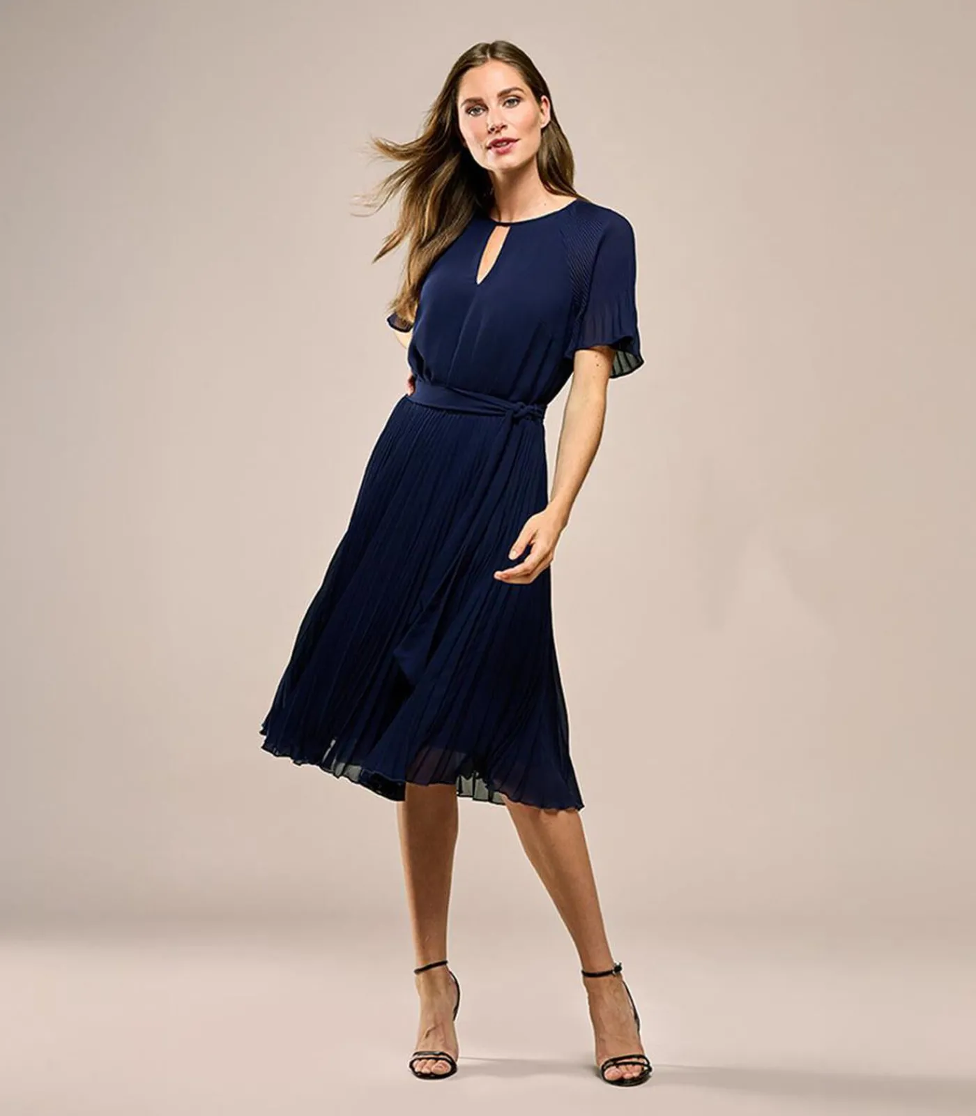 Mart Visser Haily Plisse Jurk Maxi navyBlue Discount