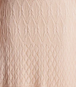 La Fée Maraboutée Halflange beige gehaakte rok lightBeige Clearance