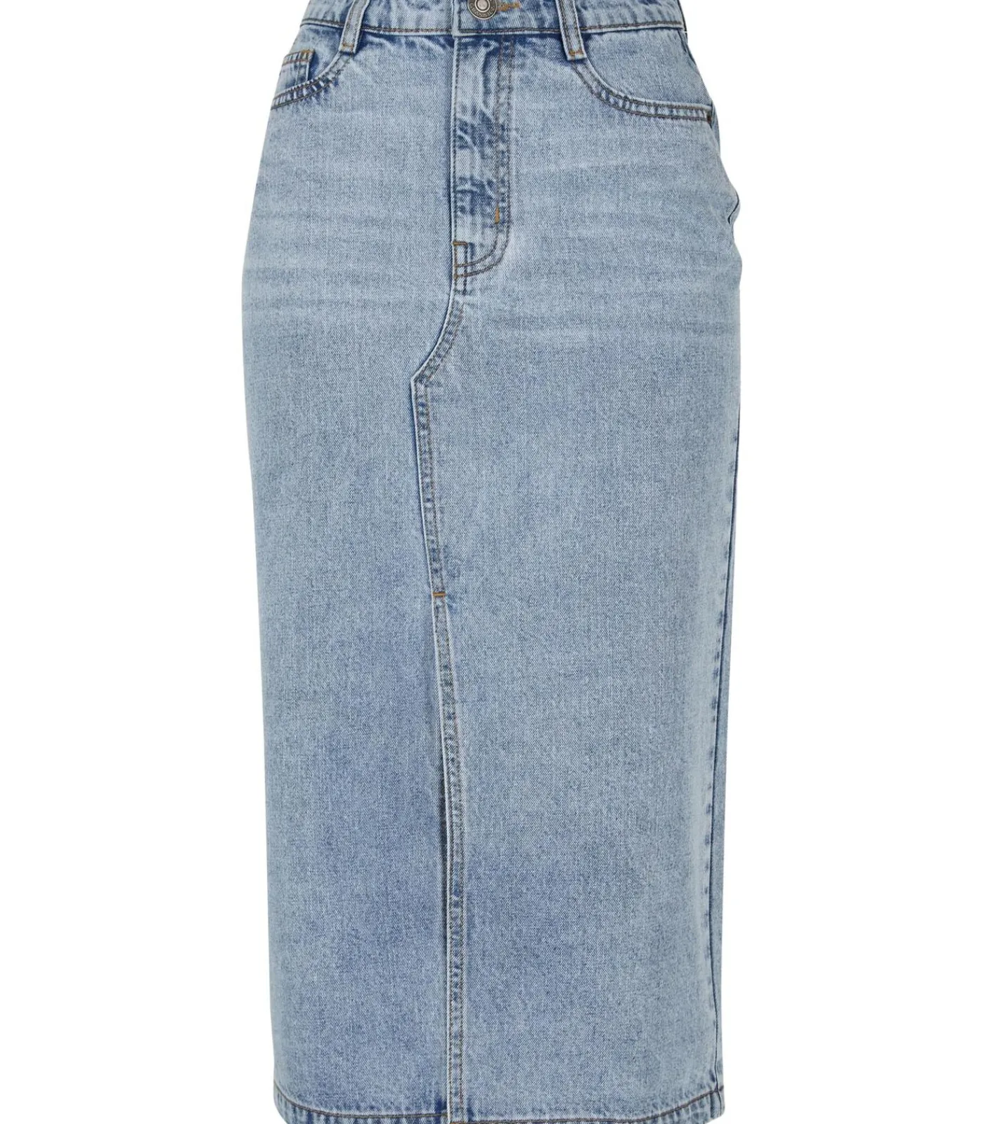 Urban Classics Halflange denim rok voor dames blue New