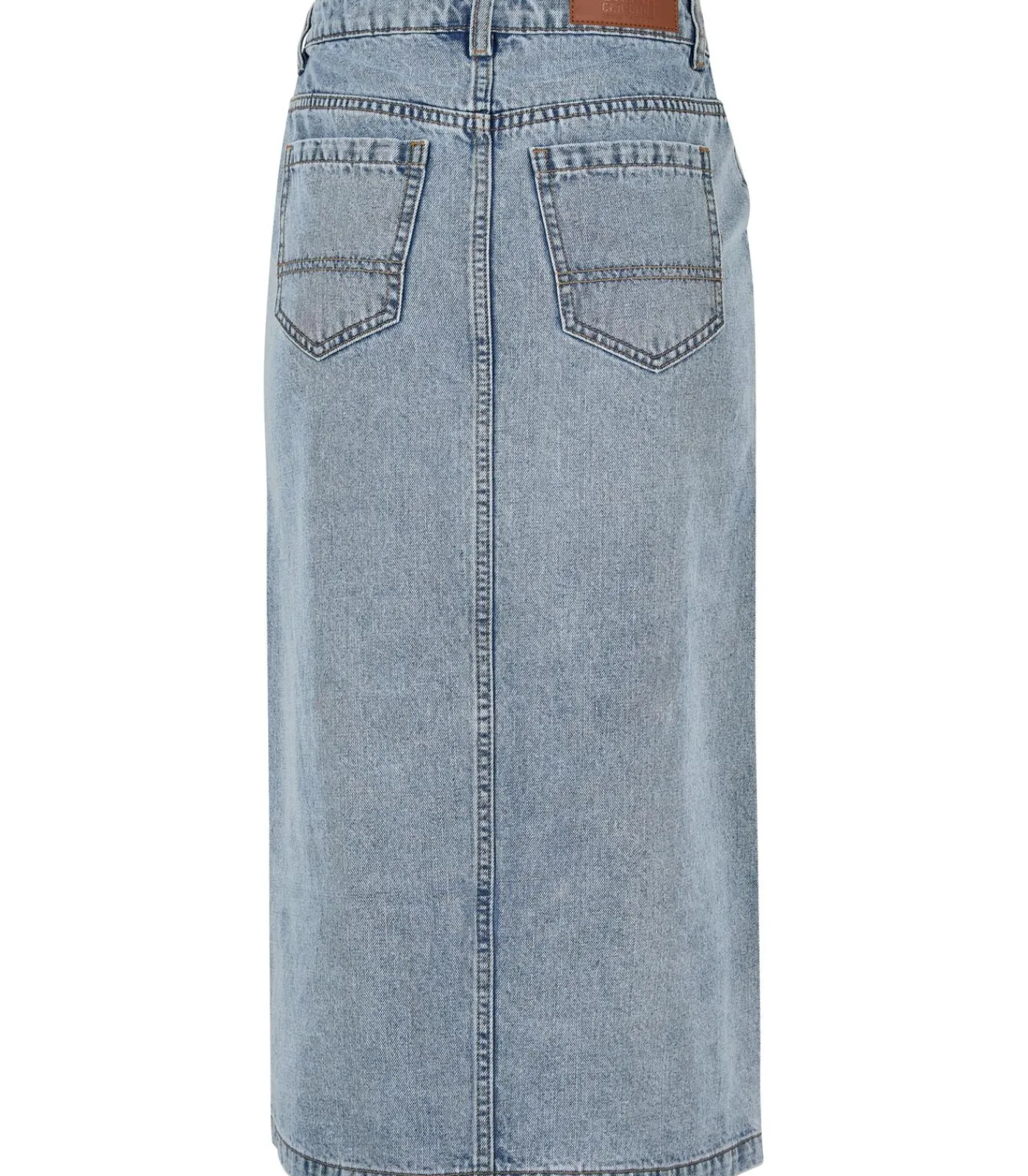 Urban Classics Halflange denim rok voor dames blue New