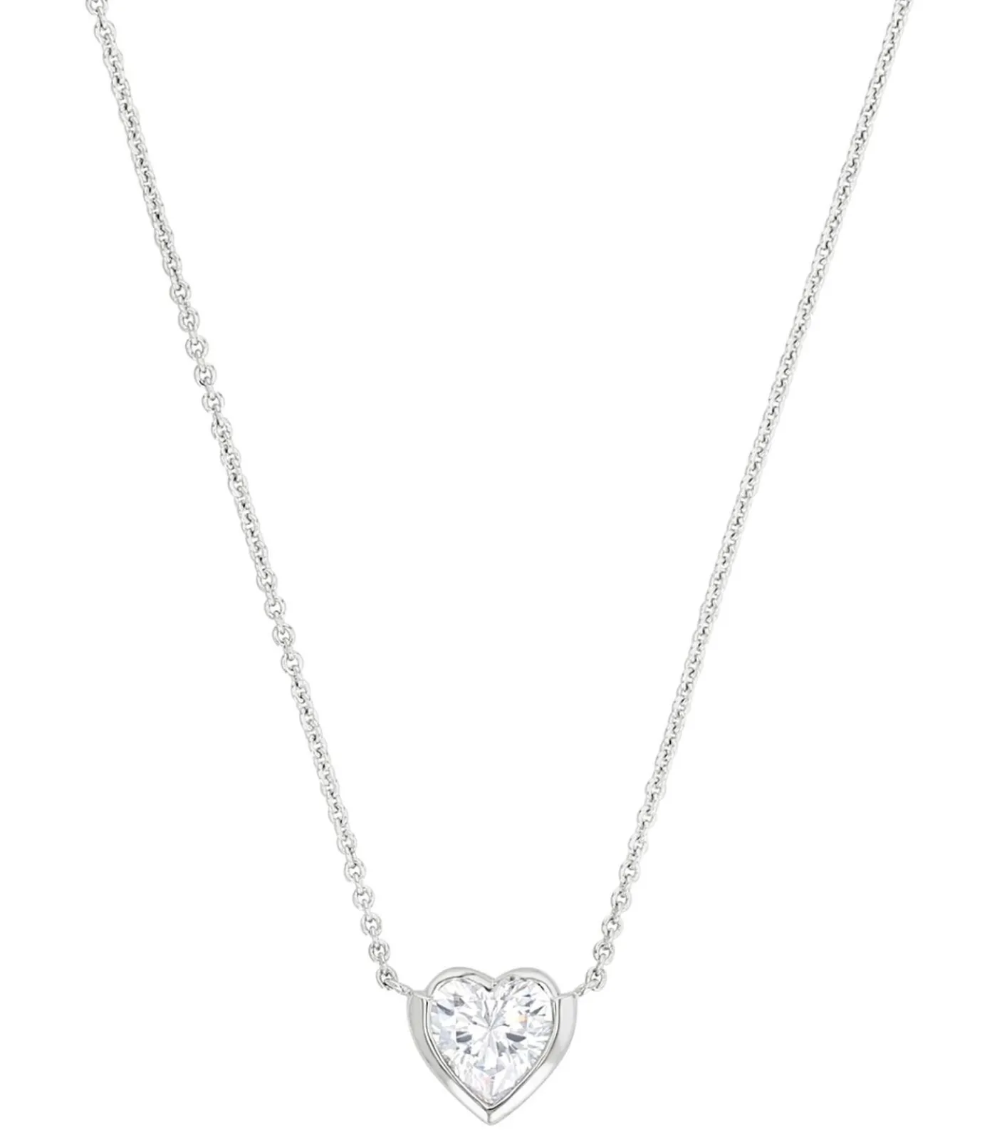 JOOP! Halsketting voor dames, 925 Sterling zilver, zirkonia synth. | Hart silver Hot
