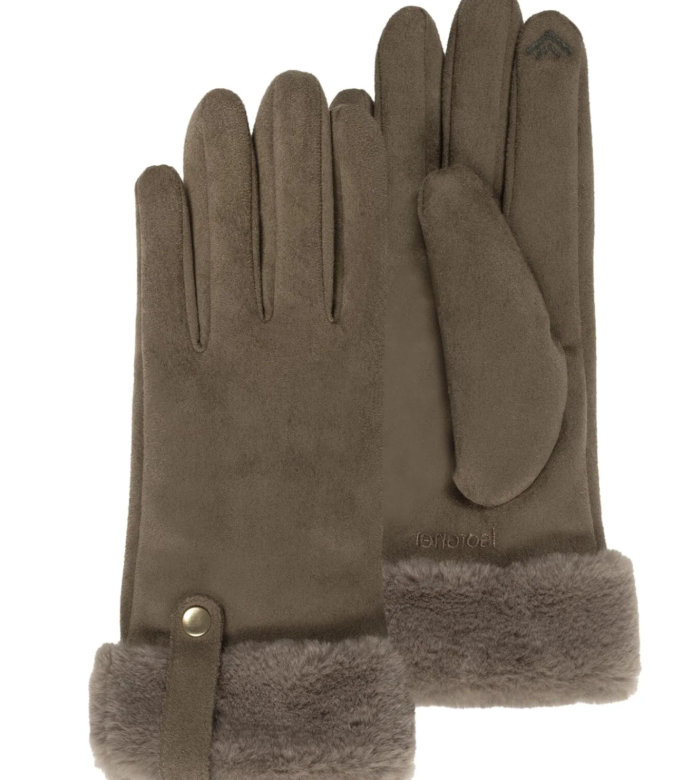 ISOTONER Handschoenen in kaki suède voor dames khaki Clearance