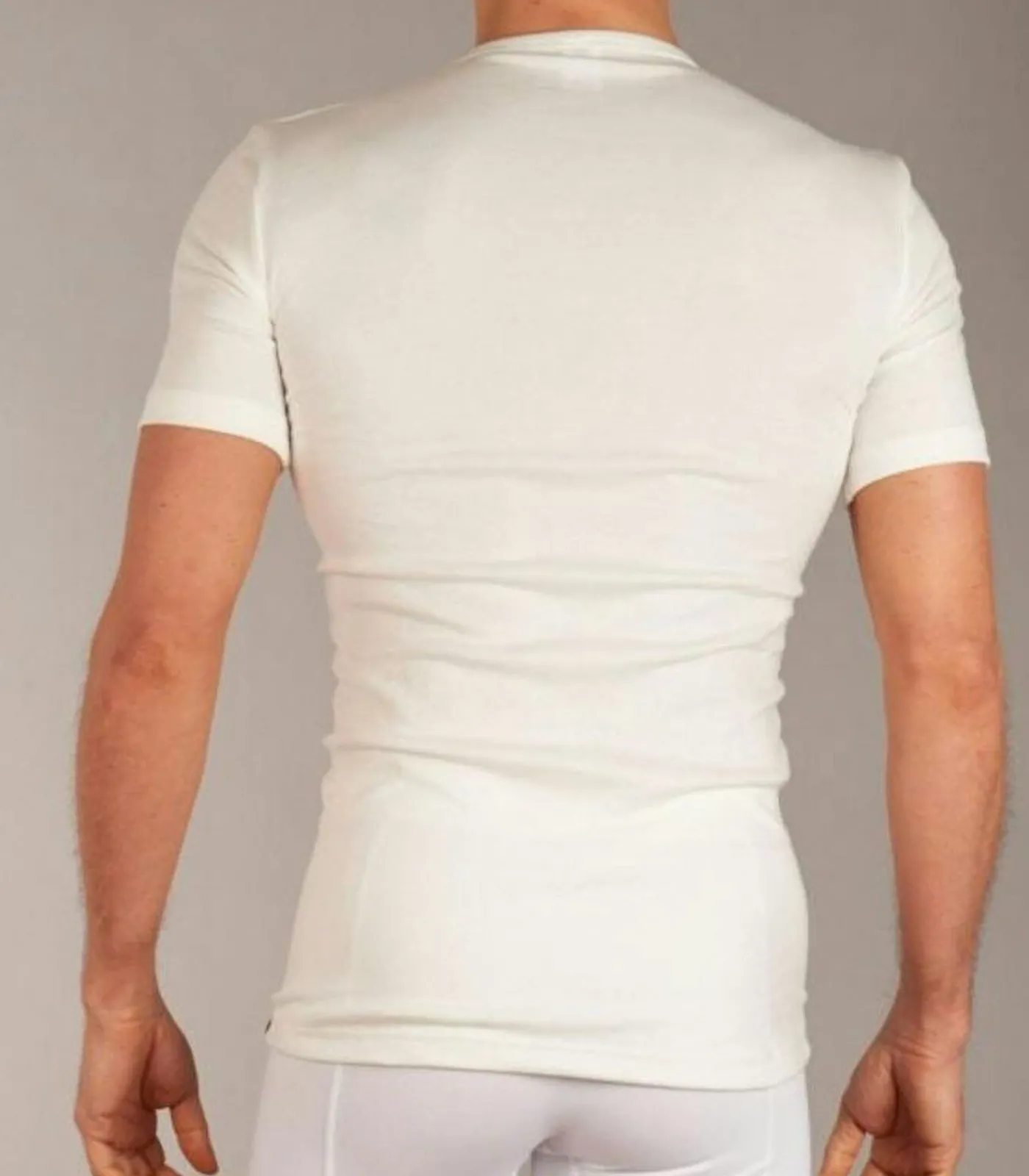 Ten Cate Heren thermo shirt Korte mouw - V-hals - Warm ondershirt met korte mouwen white Clearance