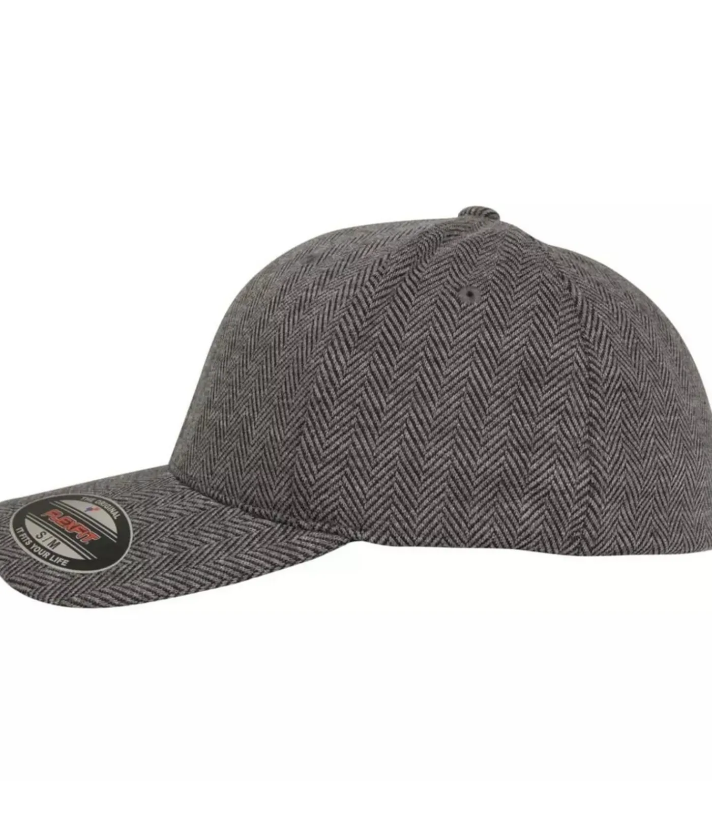 Flexfit HERRINGBONE - Baseball Pet - Zwart black Hot
