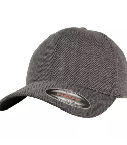 Flexfit HERRINGBONE - Baseball Pet - Zwart black Hot