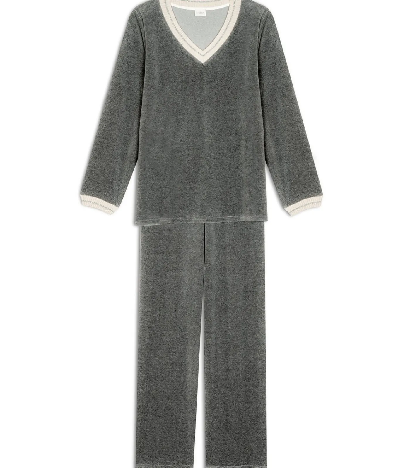 LE CHAT Homewear-set van fluweel COUNTRY 122 gray Sale
