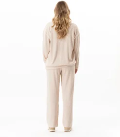 LE CHAT Homewear-set van gebreide stof SHETLAND 124 beige Hot