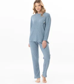 LE CHAT Homewear-set van lurex-breisel CLUB 122 blue Online