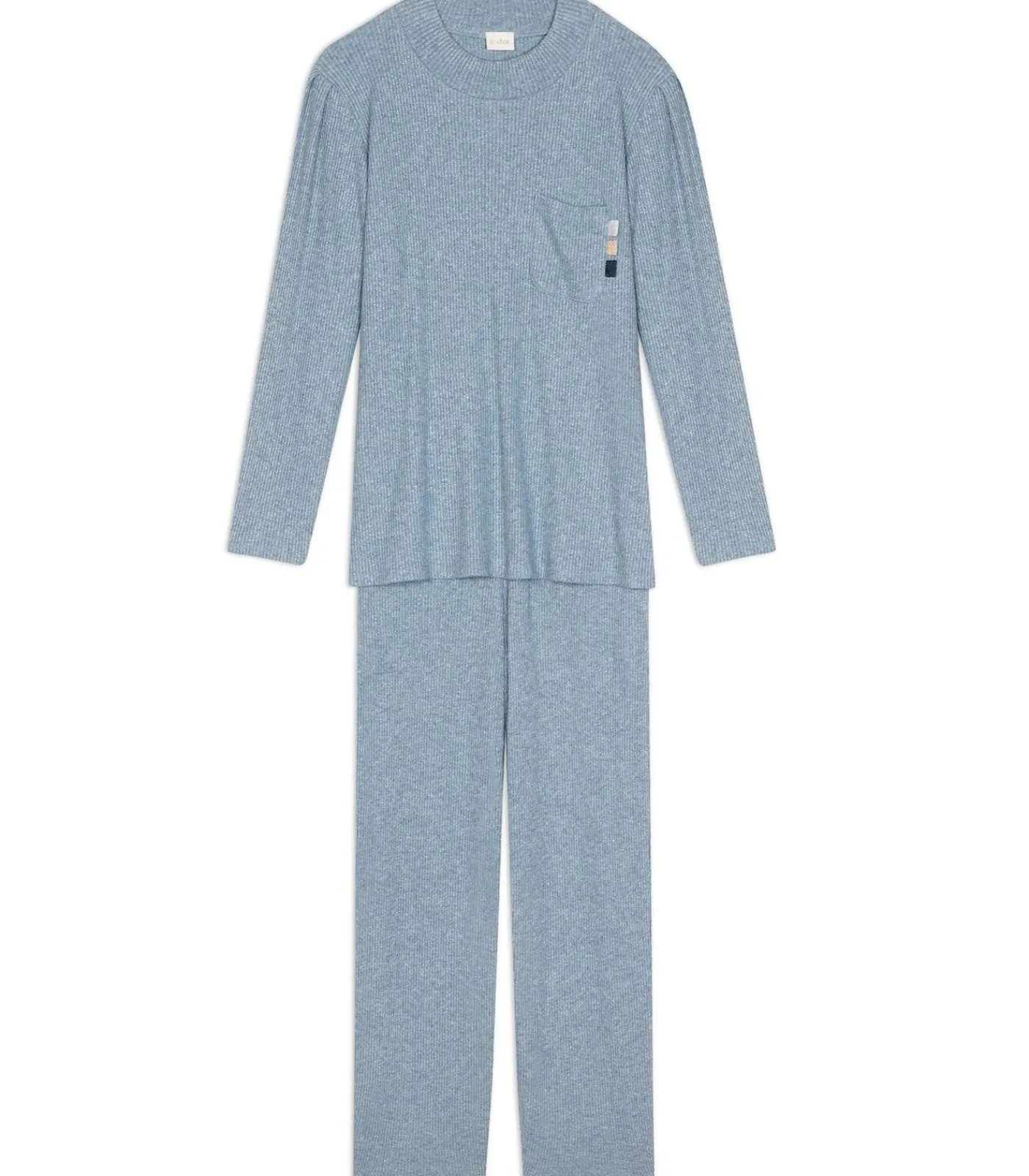 LE CHAT Homewear-set van lurex-breisel CLUB 122 blue Online
