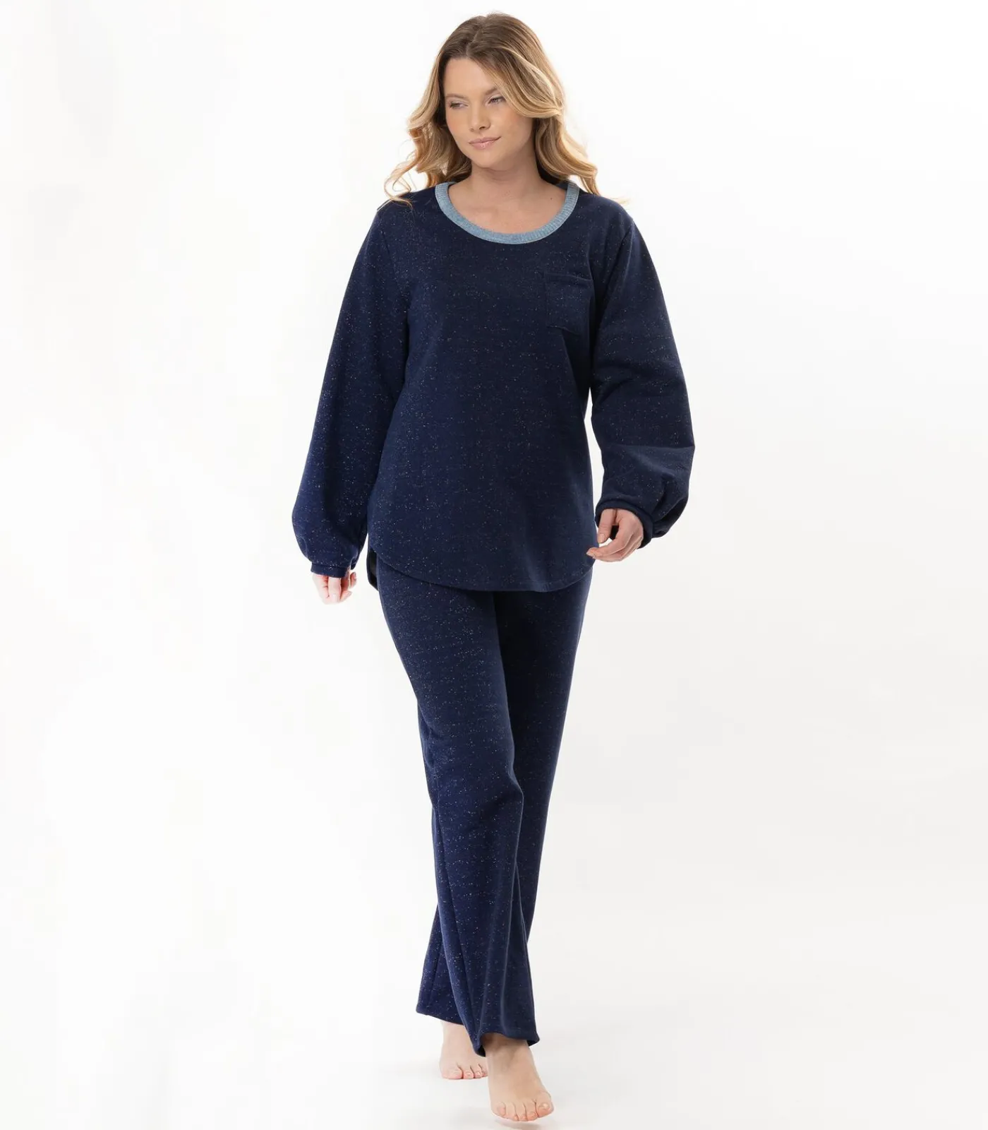 LE CHAT Homewear-set van lurex-fleece ECLAT 112 blue Best