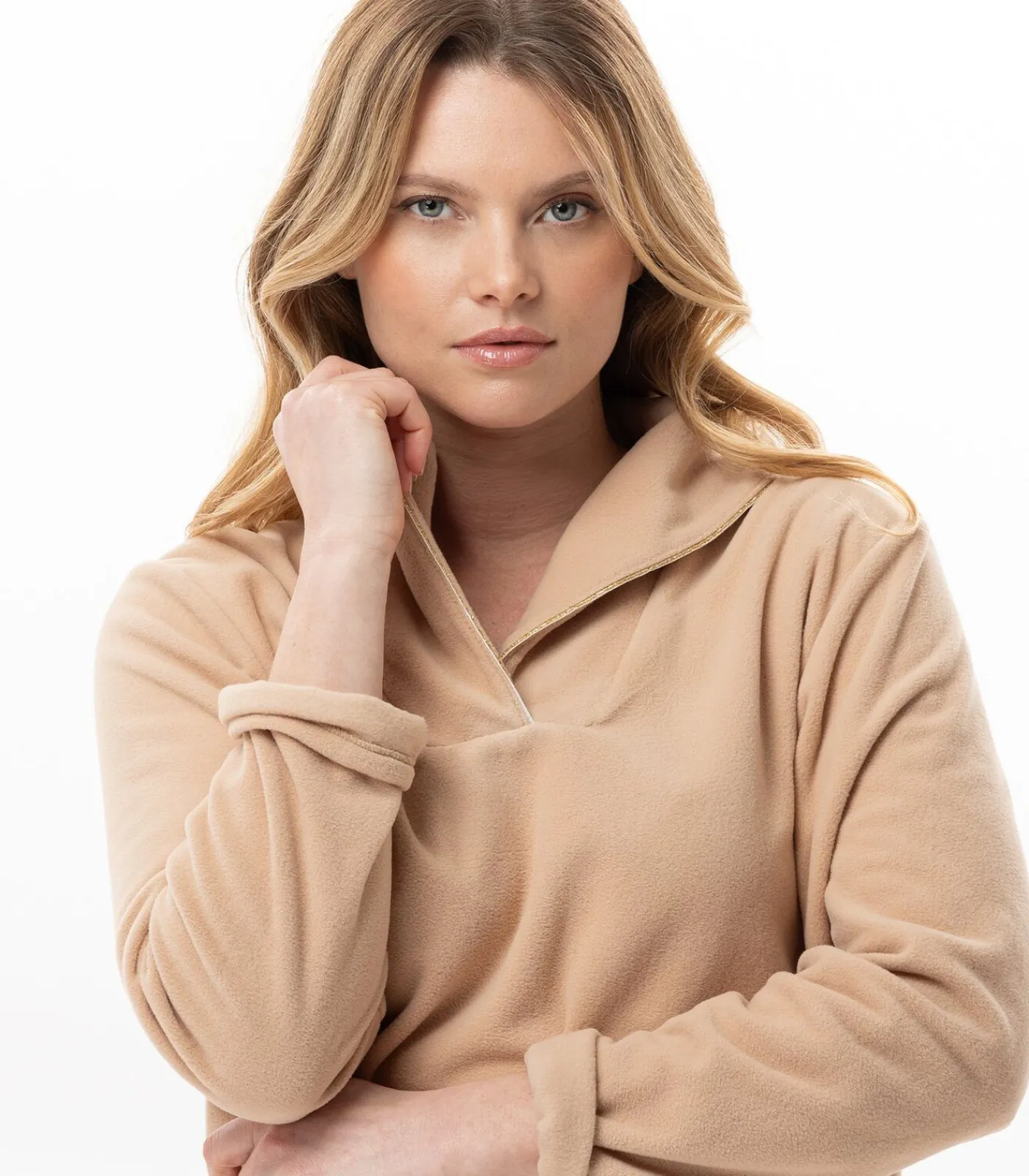 LE CHAT Homewear-set van micropolar LINETTE 122 brown Clearance