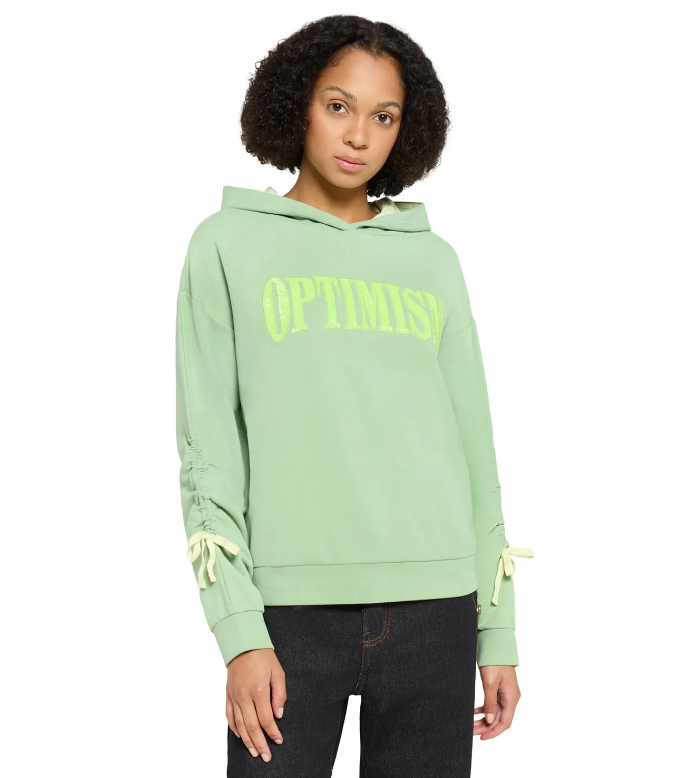 Cartoon Hoodie mintGreen/yellow Sale