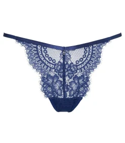 Hunkemöller Hoog uitgesneden string Mabel blue Clearance