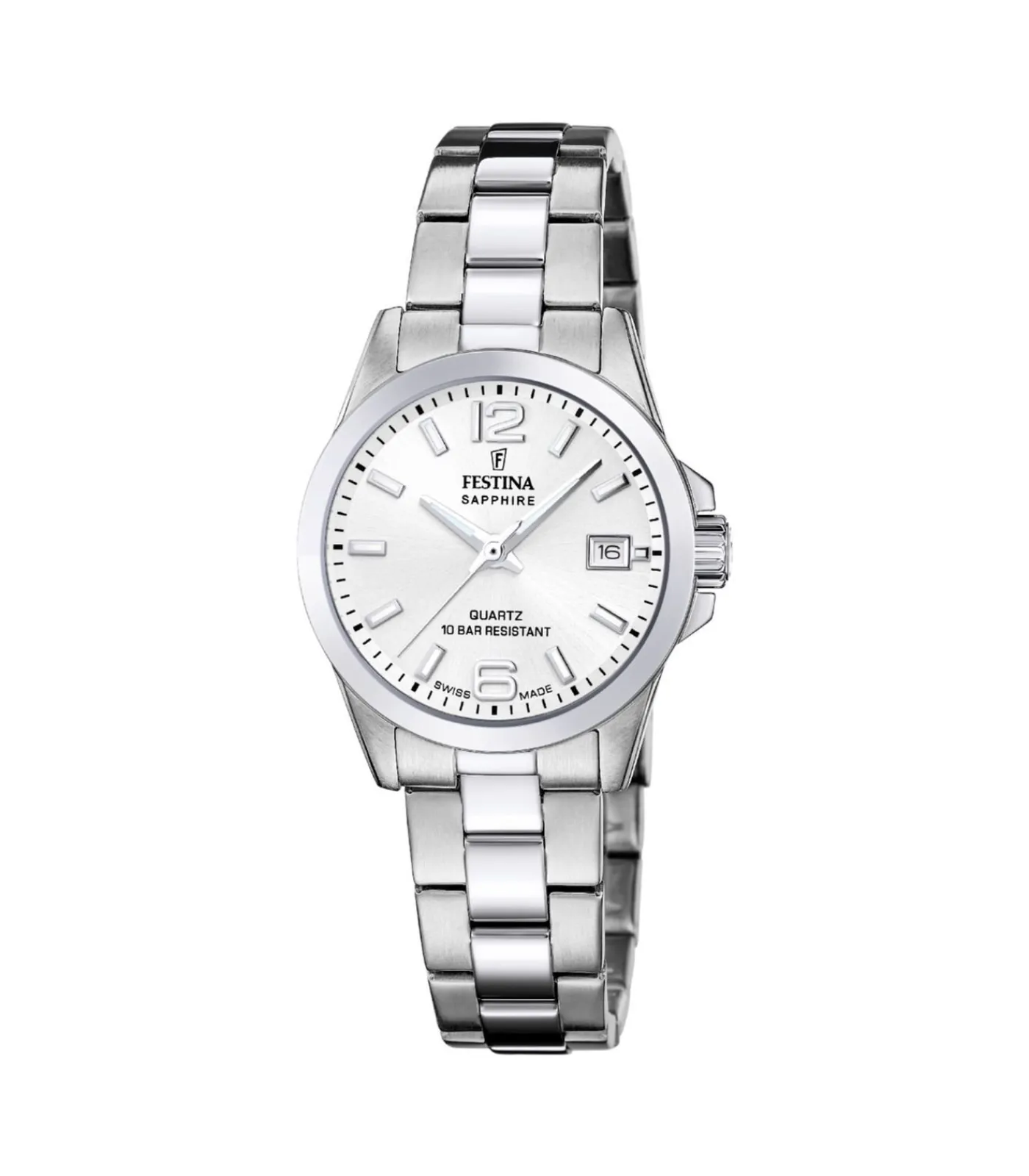 FESTINA Horloge Acero Clasico Swiss Made silver Sale