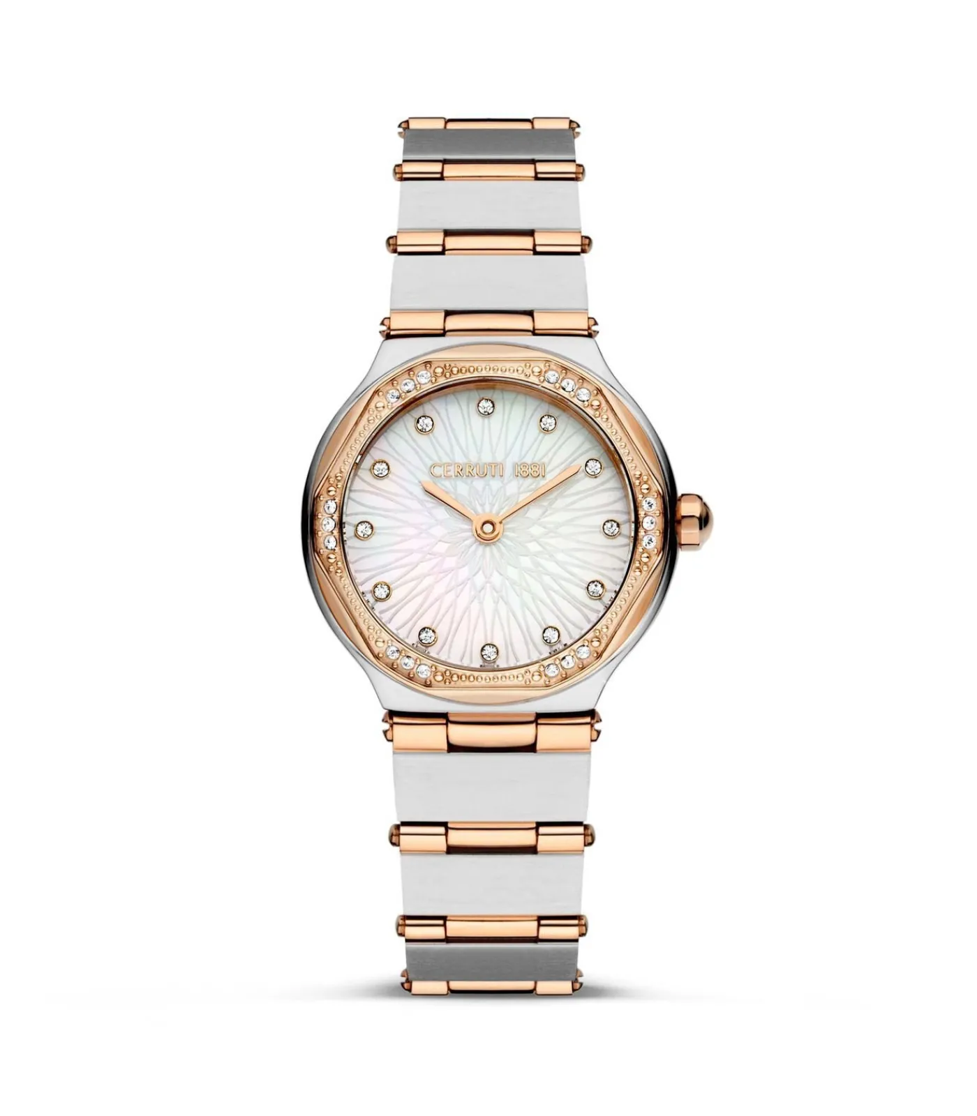 Cerruti 1881 Horloge Rendinara White&Rose-gold white/roseGold