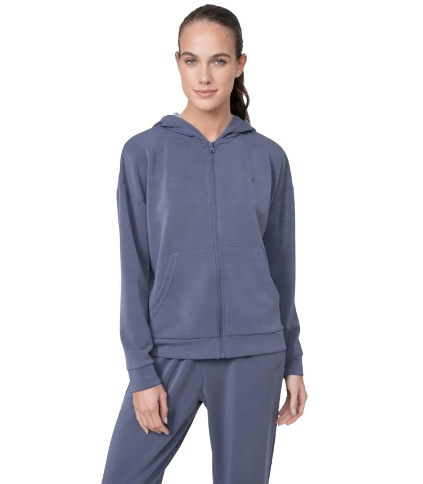 4F H4Z22 BLD041 - Trui met kap Met Volledige Ritssluiting - Grijs gray Sale