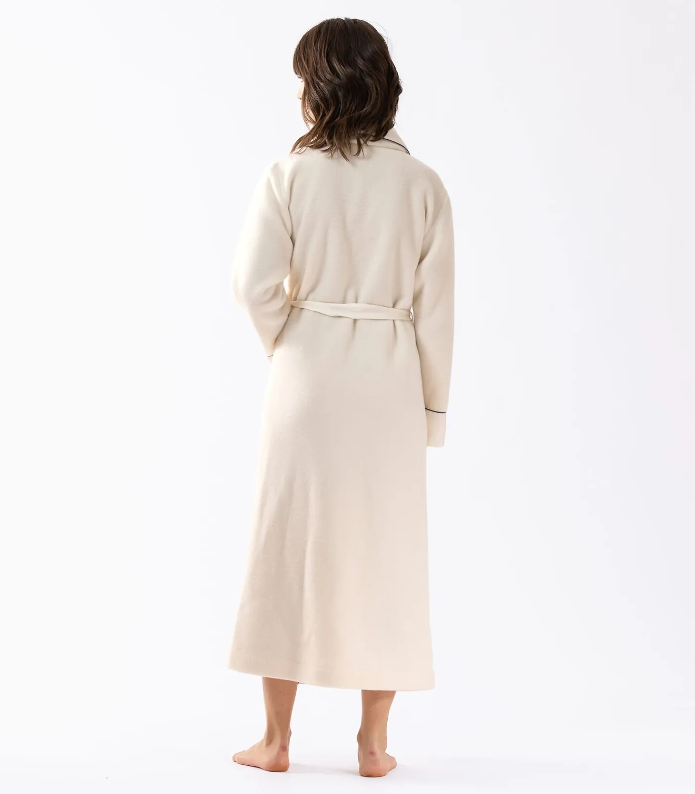 LE CHAT Jacquard badjas van microfleece en viscose GABRIELLE 660 white Clearance
