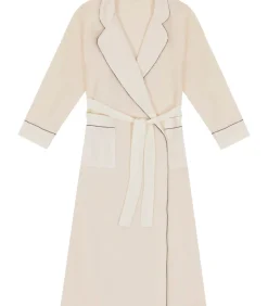 LE CHAT Jacquard badjas van microfleece en viscose GABRIELLE 660 white Clearance