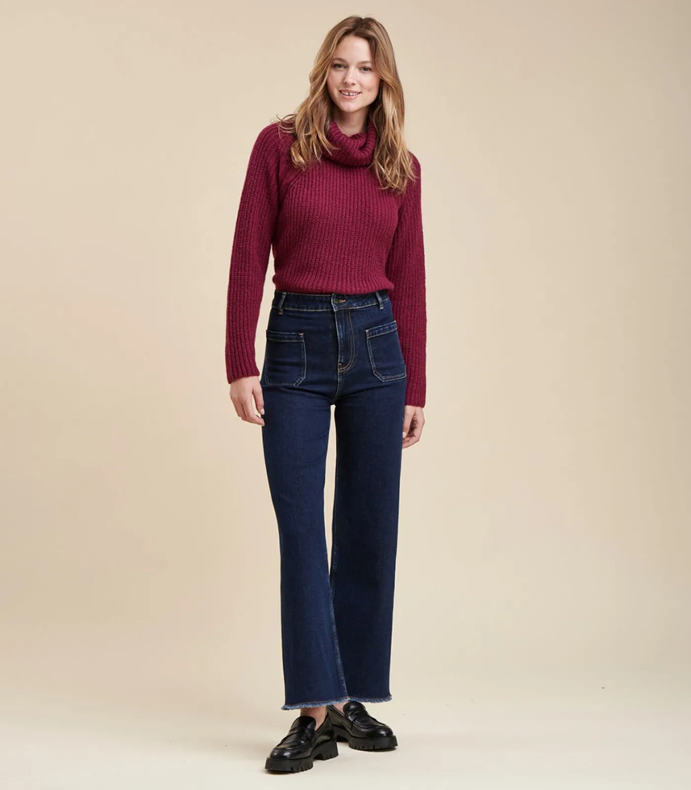 La Fée Maraboutée Jean Flare in biologisch katoen blueJeans New