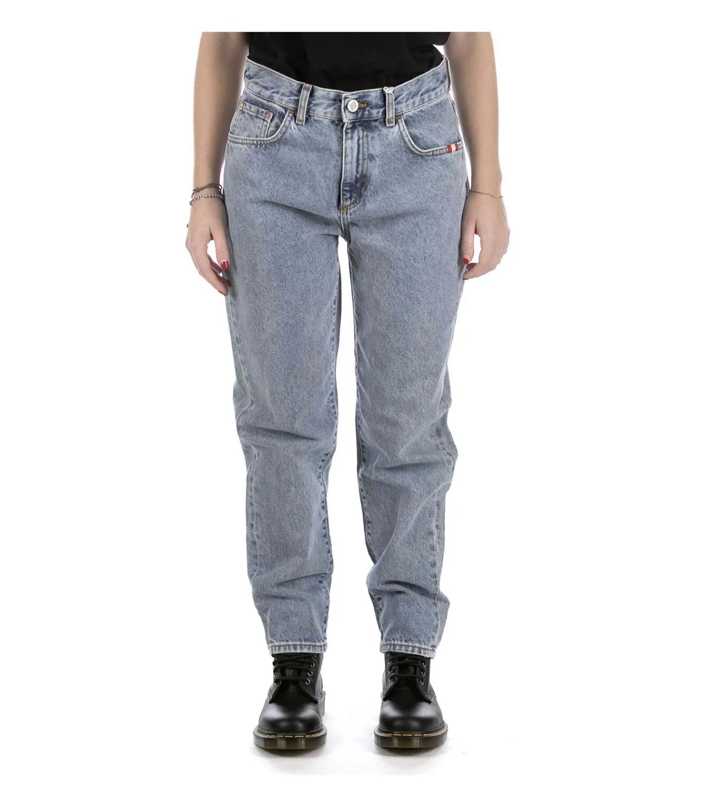 AMISH Jeans Lizzie Denim Real Stone Azzurro lightBlue New