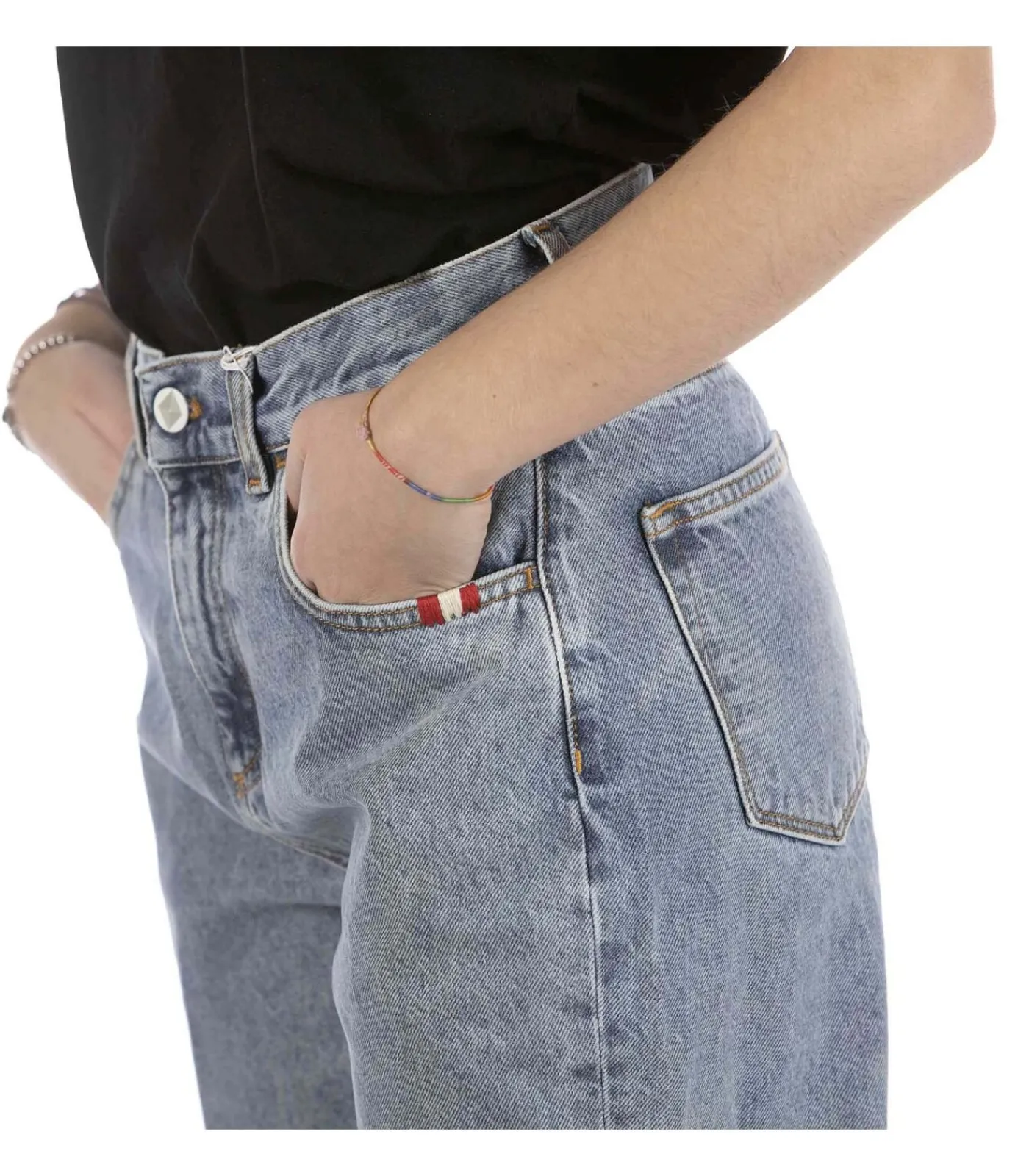 AMISH Jeans Lizzie Denim Real Stone Azzurro lightBlue New