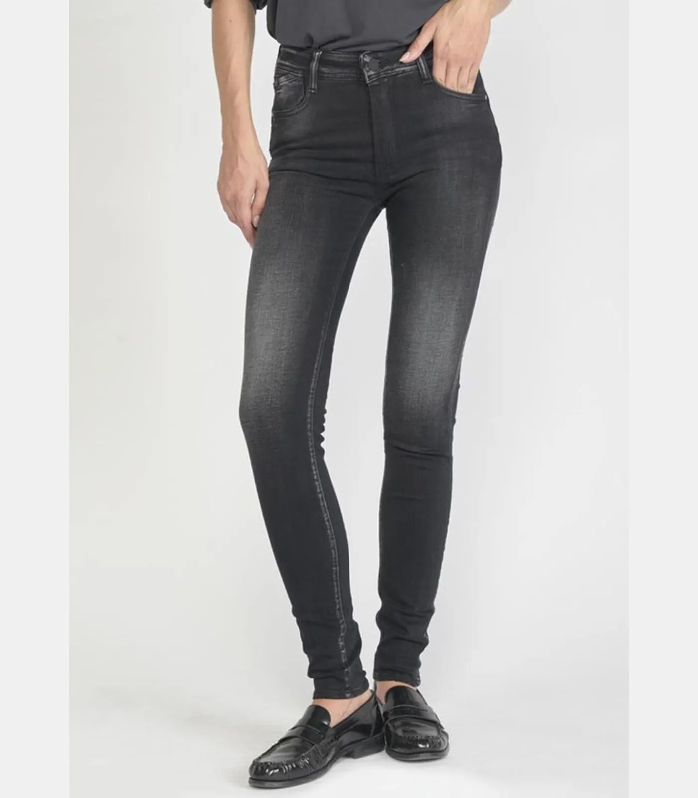 Le Temps des Cerises Jeans push-up slim hoge taille PULP, lengte 34 black Sale