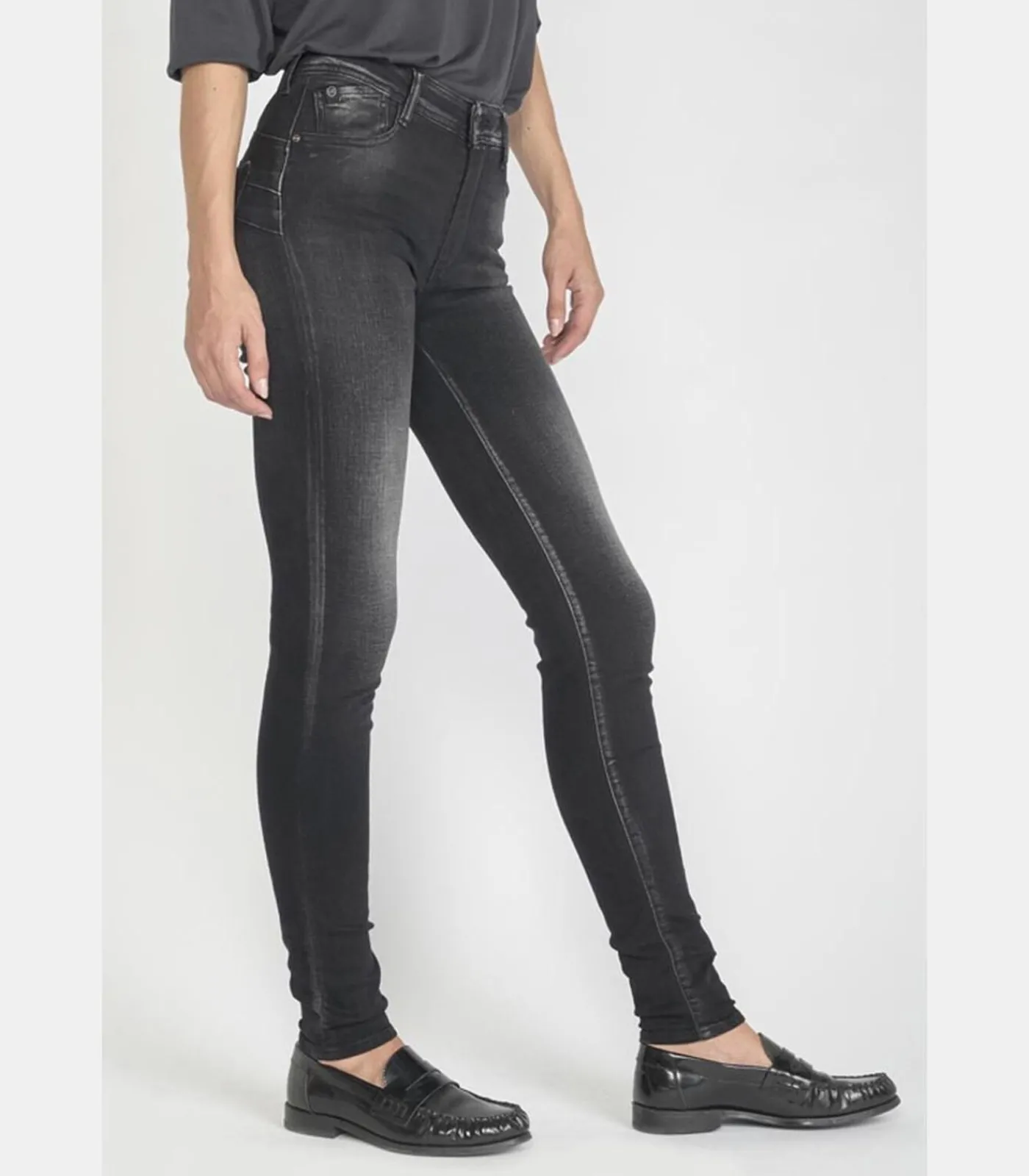 Le Temps des Cerises Jeans push-up slim hoge taille PULP, lengte 34 black Sale