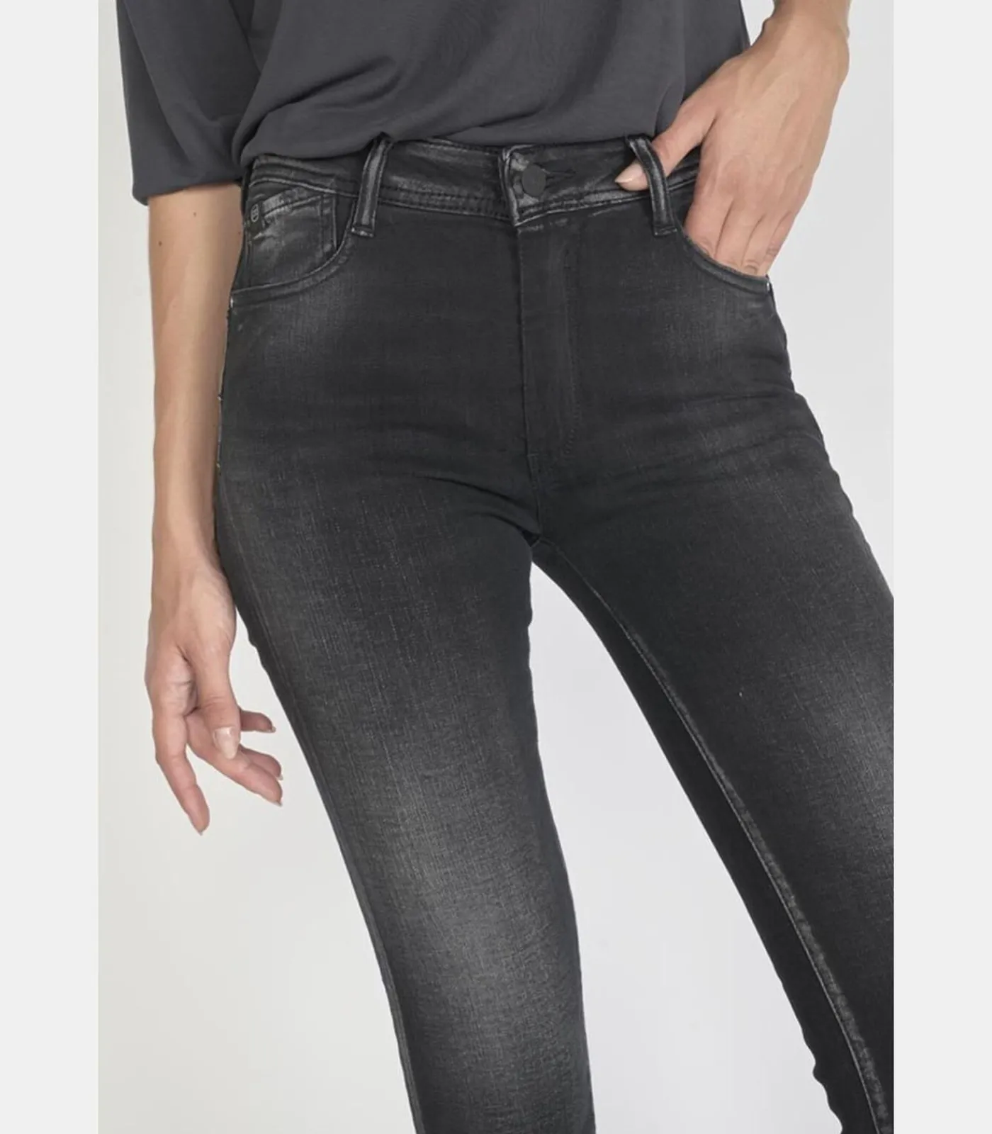 Le Temps des Cerises Jeans push-up slim hoge taille PULP, lengte 34 black Sale
