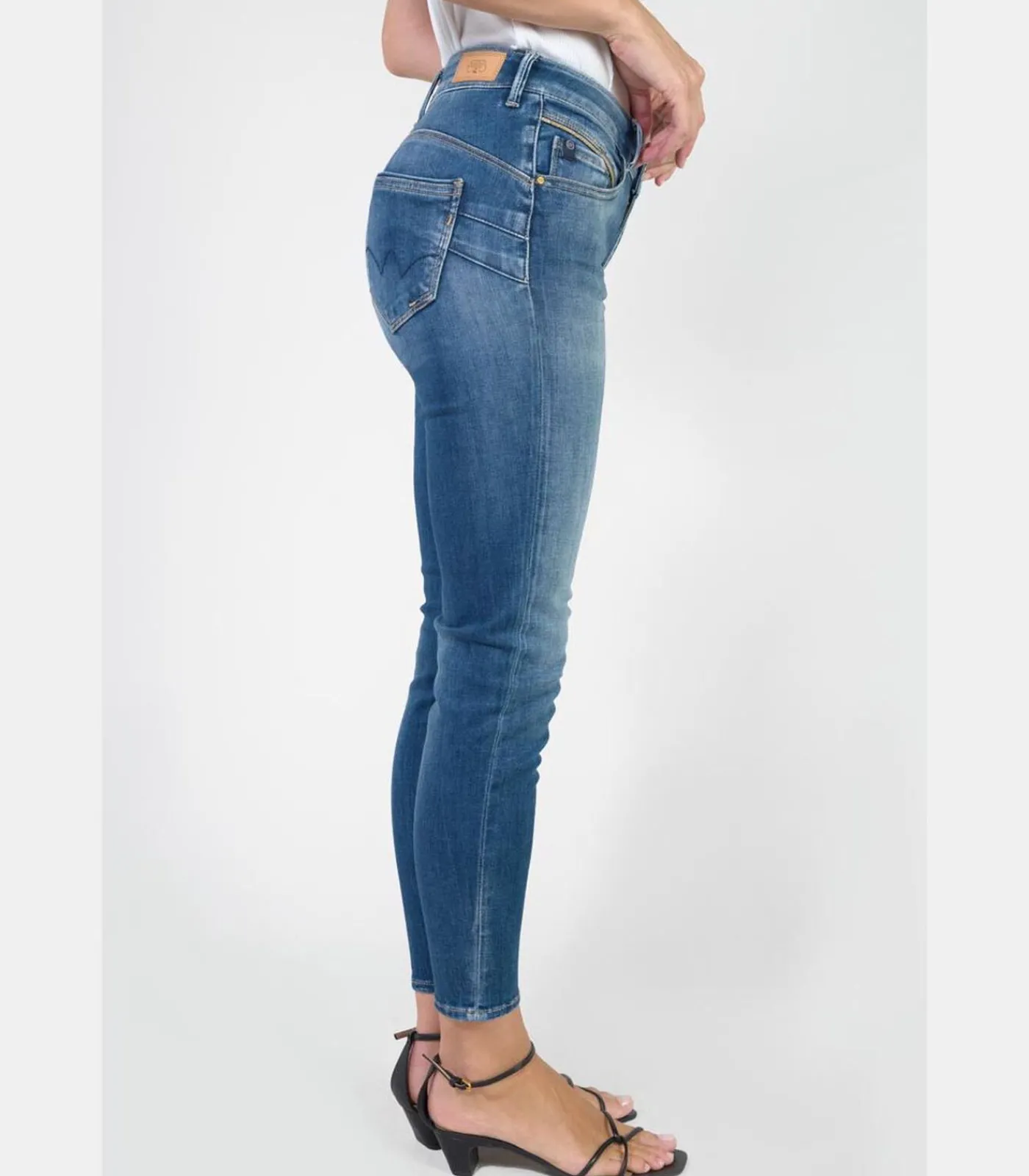 Le Temps des Cerises Jeans push-up slim hoge taille PULP, 7/8 blue Clearance